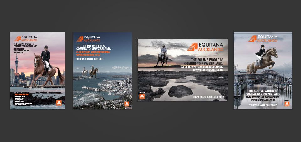 Magazine ads for EQUITANA Auckland