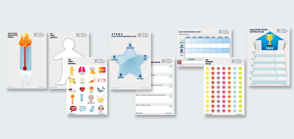 Children's worksheets and sticker sets