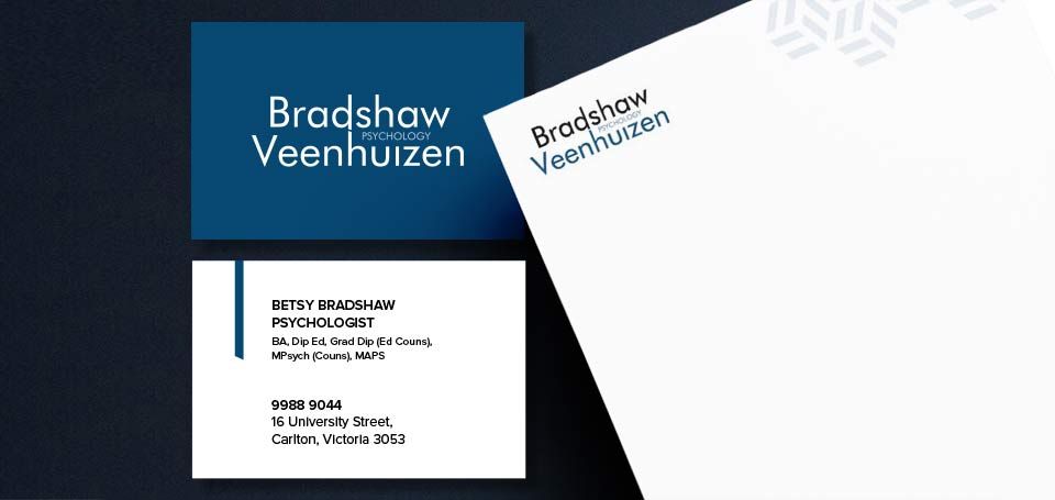 Stationery for Bradshaw Veenhuizen Psychology